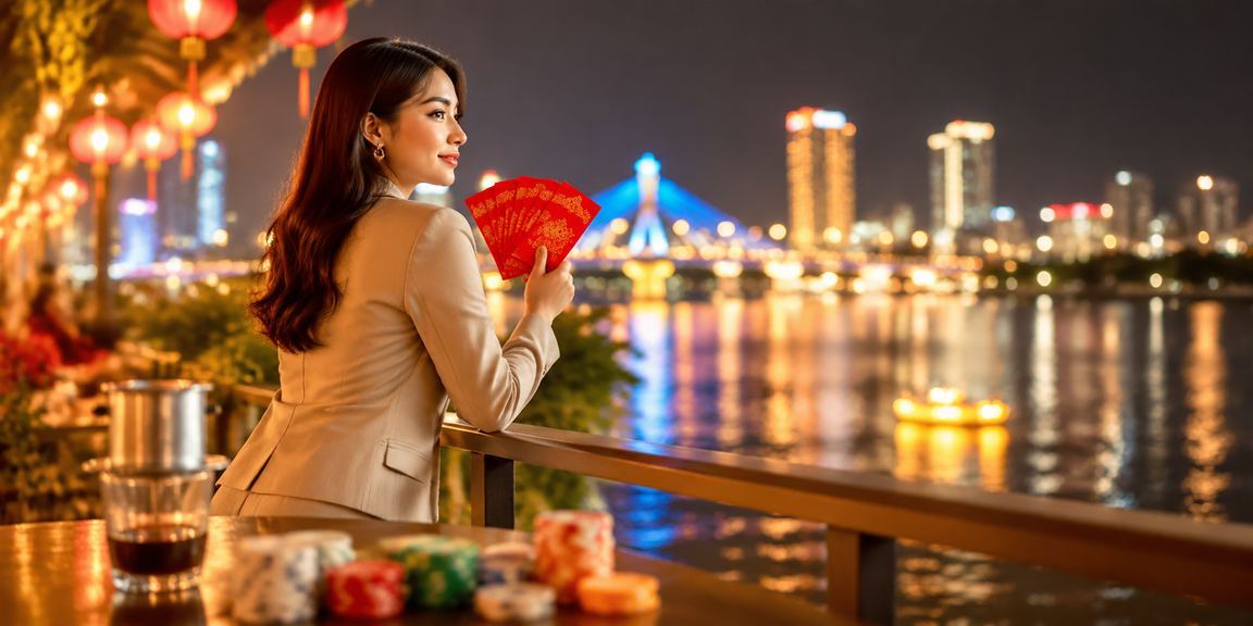 Phong bì đỏ tiền thưởng tại quán cà phê Đà Nẵng trong dịp lễ