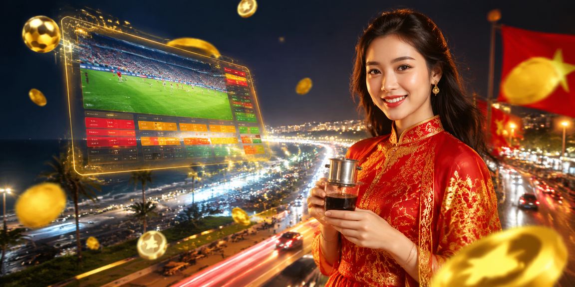Người dùng Phan Thiết ngồi quán cà phê tham khảo đánh giá và đặt cược trực tuyến